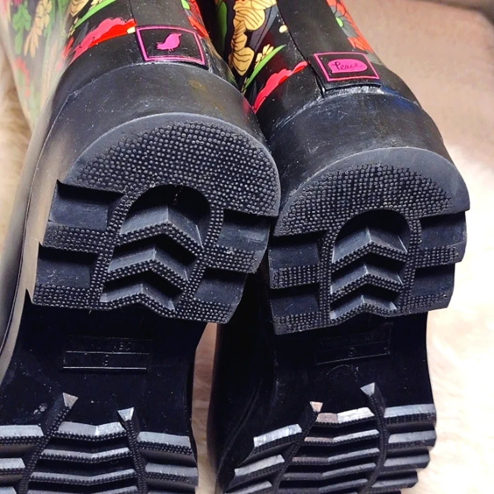 Sakroots floral faux fur lined rain boots - Picture 10 of 15
